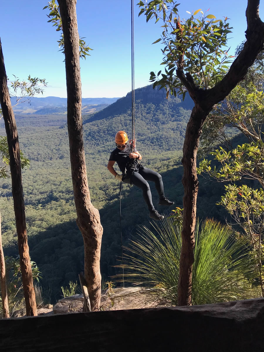 Blue Mountains Abseiling and Rock Climbing Combo High and Wild